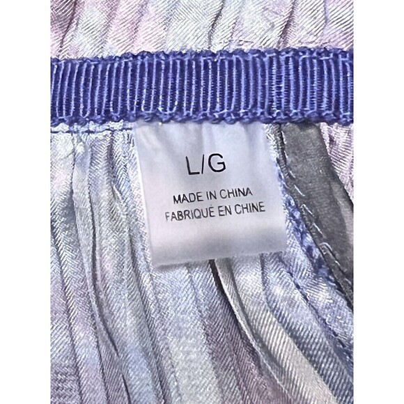 Elie Tahari Floral Pleated V-Neck Blouson Sleeve Peasant Blouse Women Size Large - Picture 7 of 9